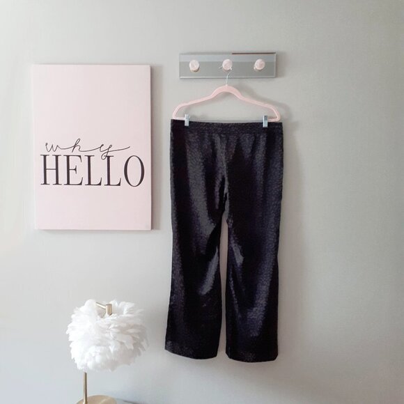 EUC La Senza black animal print pajama sleepwear loungewear pants, L - Picture 6 of 7